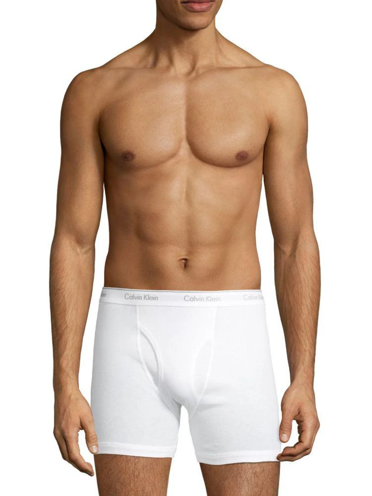 商品Calvin Klein|3-Pack Logo Cotton Boxer Briefs,价格¥150,第2张图片详细描述