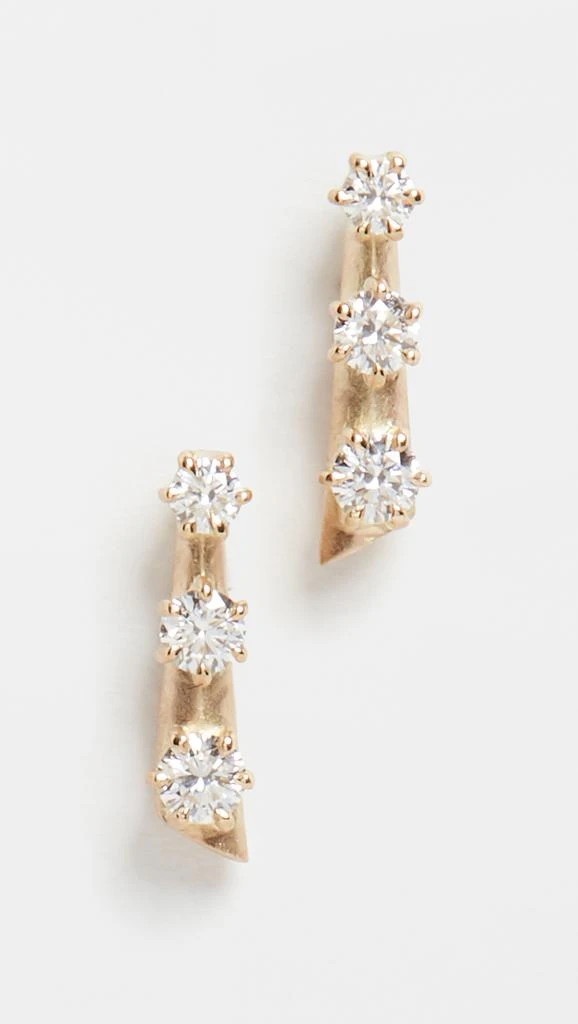 商品Jade Trau|Jade Trau 18k Kismet 条扣耳钉,价格¥12739,第1张图片