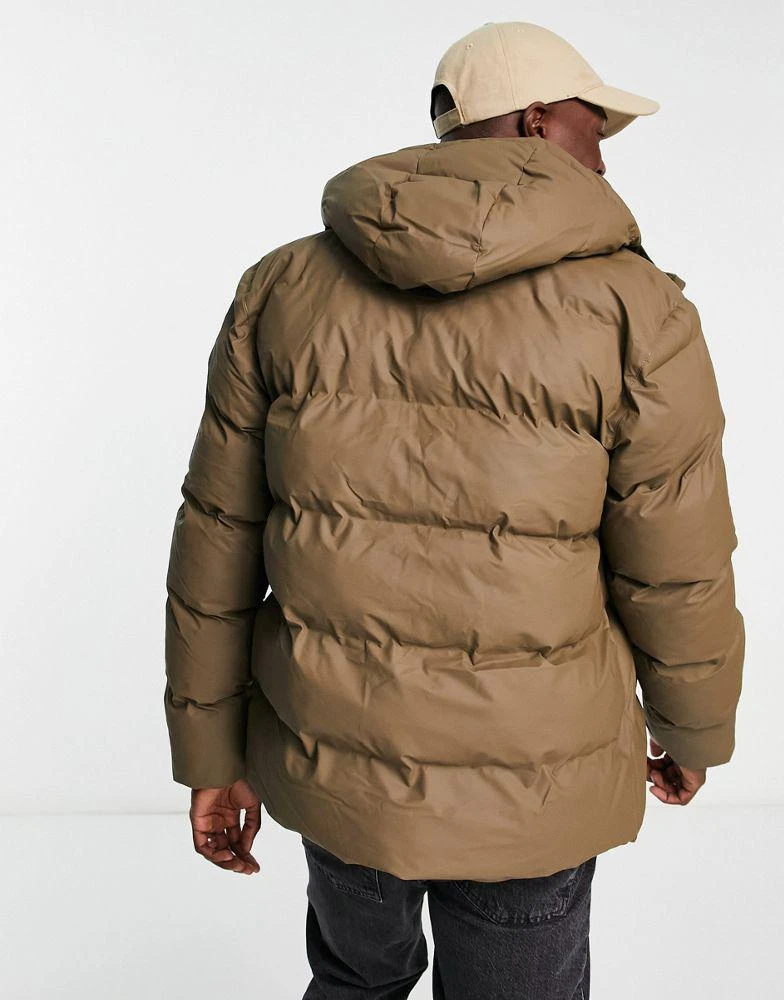 商品RAINS|Rains 15060 waterproof short puffer coat in brown,价格¥1754,第2张图片详细描述