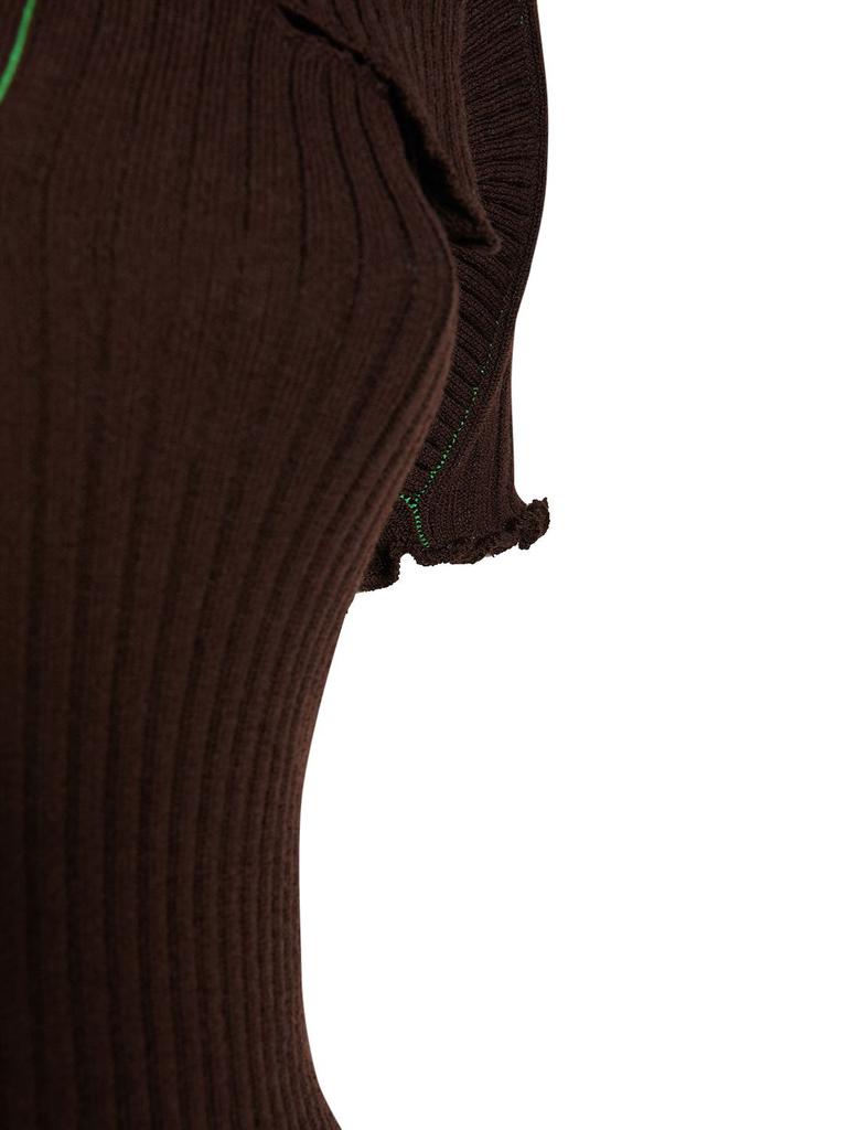 Wool Rib Knit Polo Sweater商品第5张图片规格展示