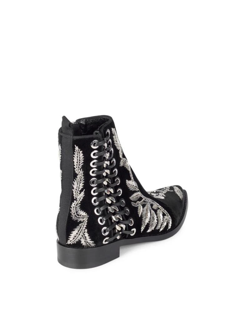 商品Alexander McQueen|Beaded Flat Suede Booties,价格¥7346,第2张图片详细描述