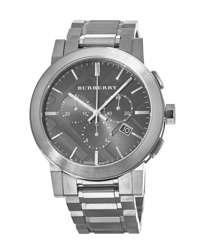 商品[二手商品] Burberry|Burberry Swiss Chronograph Black Dial Stainless Steel 42mm Men's Watch BU9351-PO,价格¥1593,第1张图片