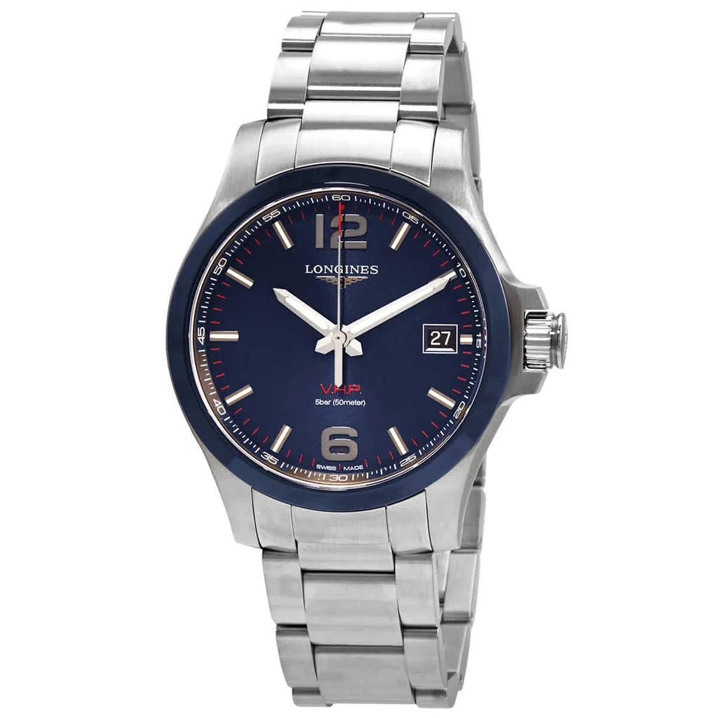 商品Longines|V.H.P Conquest Quartz Blue Dial Men's Watch L37194966,价格¥5455,第1张图片