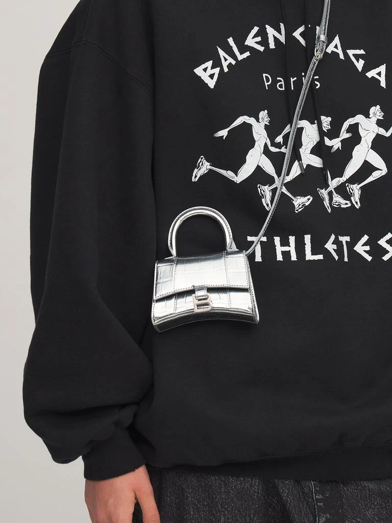 商品Balenciaga|Mini Hourglass Croc Print Leather Bag,价格¥9667,第2张图片详细描述