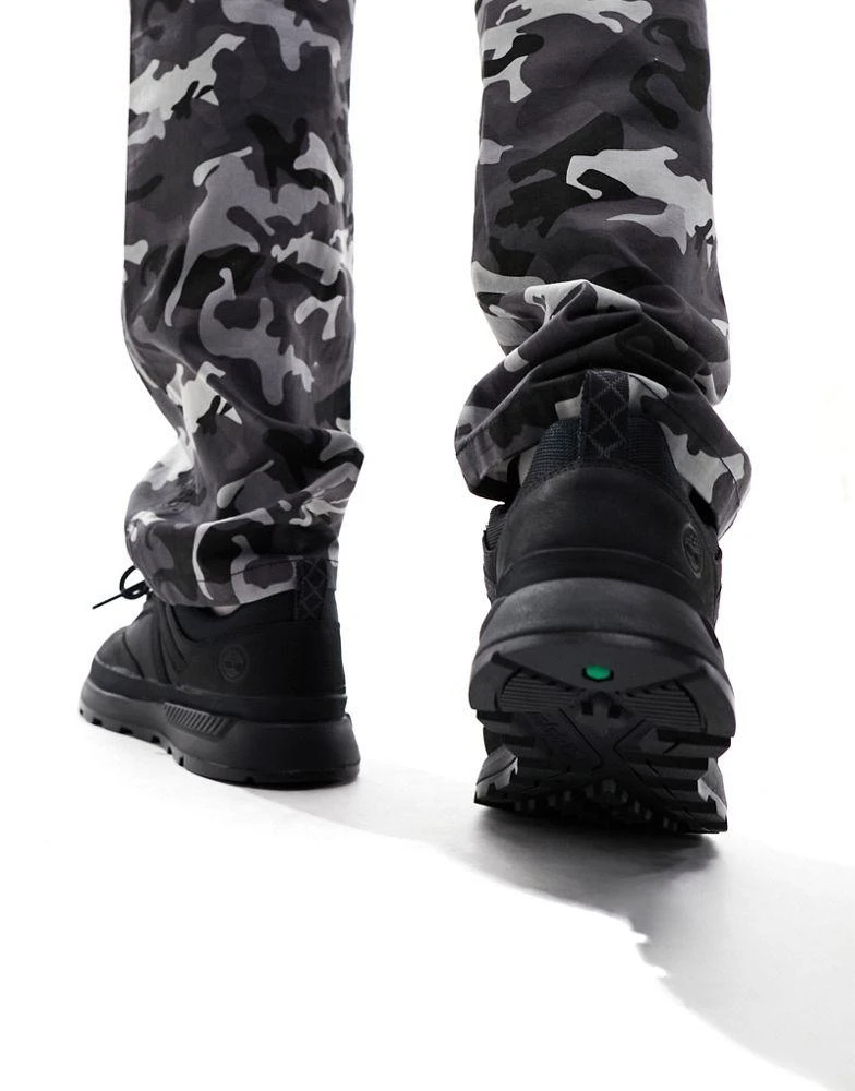 商品Timberland|Timberland euro trekker low trainers in black nubuck leather,价格¥756,第4张图片详细描述