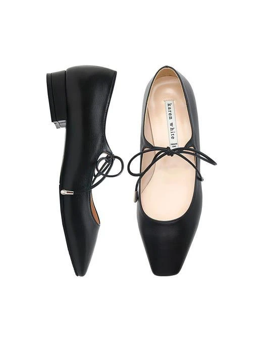 商品KAREN WHITE|Girlish Ribbon Flat Shoes,价格¥1210,第4张图片详细描述