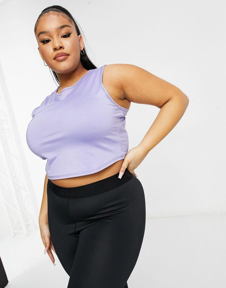 商品ASOS|ASOS 4505 Curve cropped vest top with cut about seaming,价格¥53,第3张图片详细描述