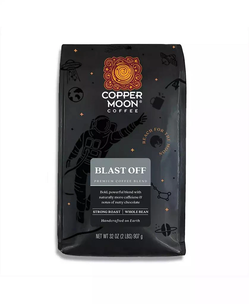 商品Copper Moon Coffee|Whole Bean Coffee, High Caffeine Blast Off Blend, 2 lbs,价格¥186,第1张图片
