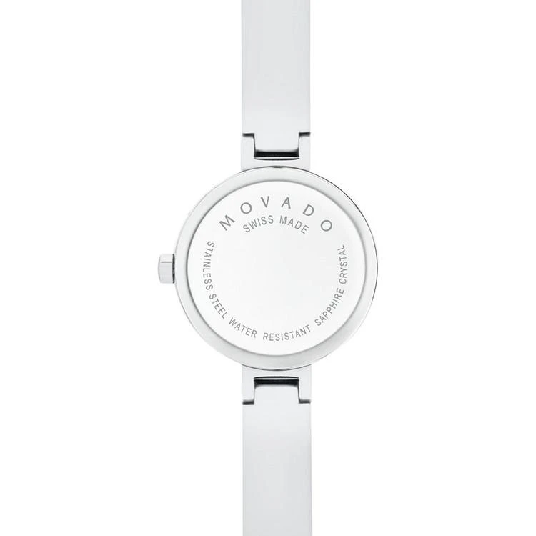 商品Movado|Women's Swiss Novella Stainless Steel Bangle Bracelet Watch 24mm 0607110,价格¥3744,第3张图片详细描述
