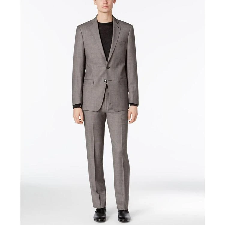 商品Calvin Klein|Men's Extra-Slim Fit Black/White Birdseye Suit,价格¥826,第1张图片