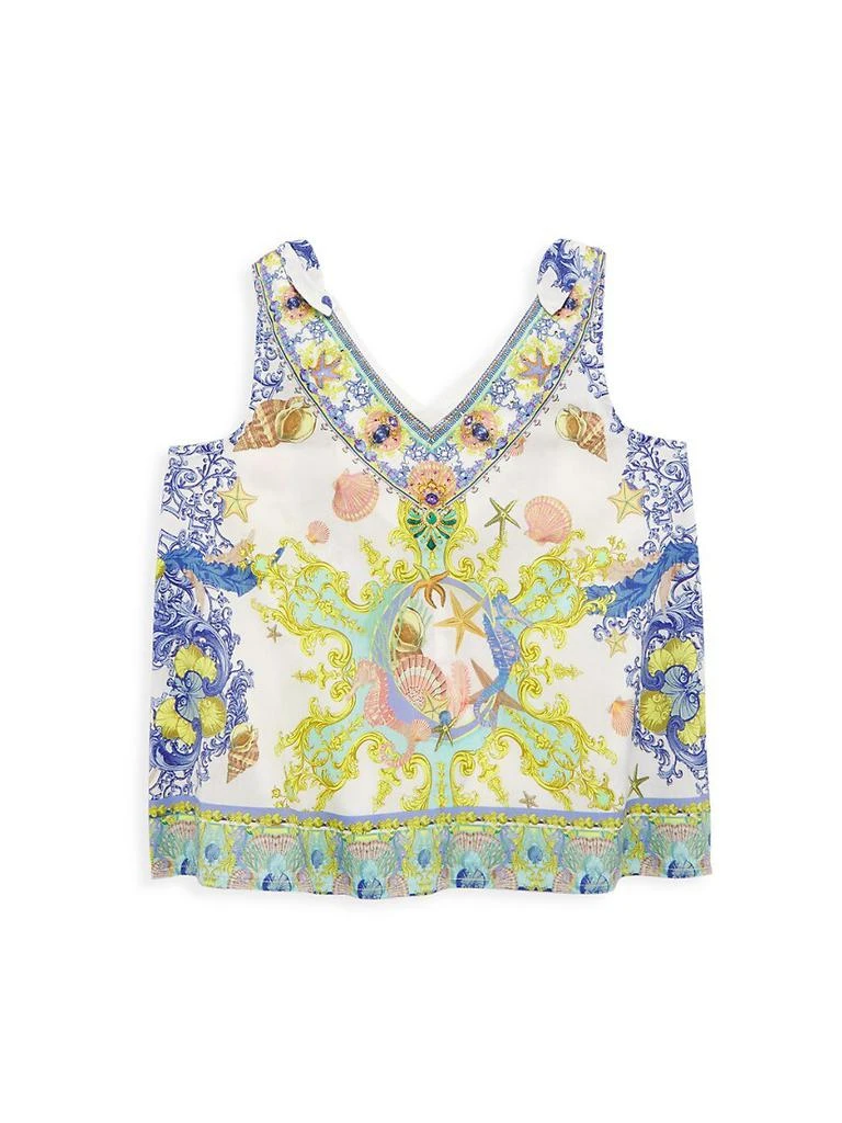 商品Camilla|Little Girl's & Girl's Seashell Print Tie-Shoulder Top,价格¥803,第3张图片详细描述