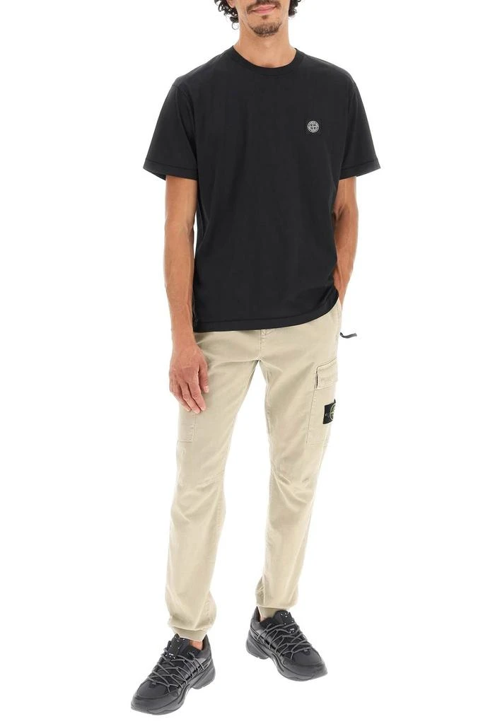 商品Stone Island|T-SHIRT WITH LOGO PATCH,价格¥975,第2张图片详细描述