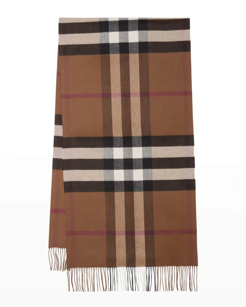 商品Burberry|Men's Oversized Giant Check Cashmere Scarf,价格¥6031,第4张图片详细描述