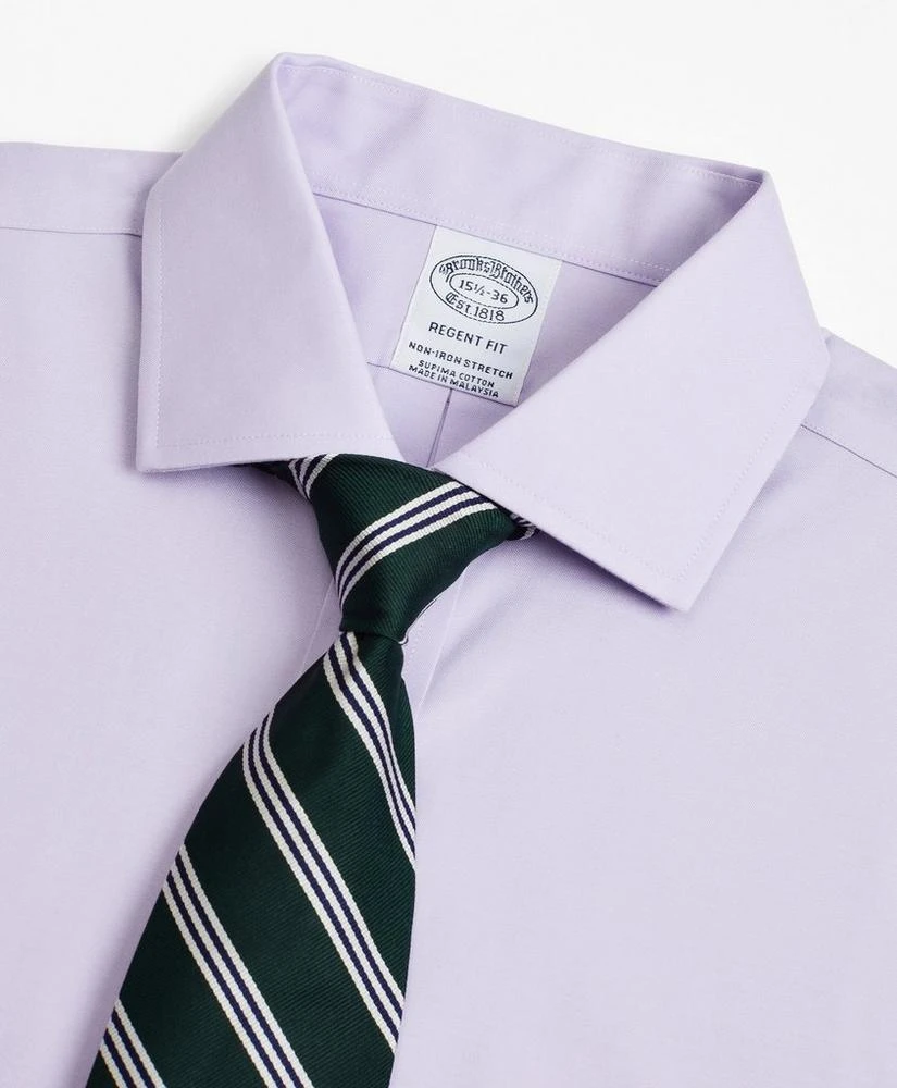 商品Brooks Brothers|Stretch Regent Regular-Fit  Dress Shirt, Non-Iron Pinpoint English Collar,价格¥369,第2张图片详细描述