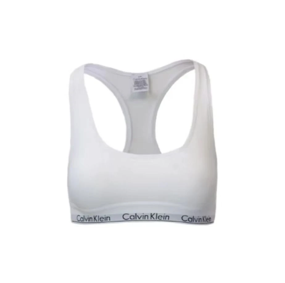 商品[国内直发] Calvin Klein|CALVIN KLEIN CK字母修身套头运动文胸 女款 白色,价格¥210,第1张图片