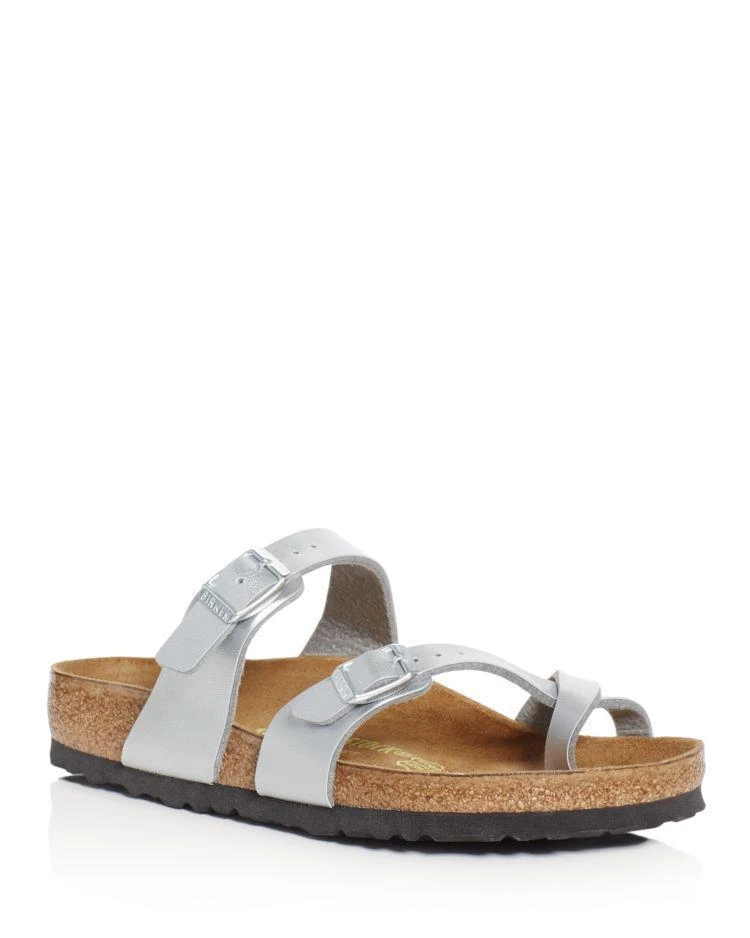 商品Birkenstock|Women's Mayari Metallic Buckled Slide Sandals,价格¥674,第1张图片