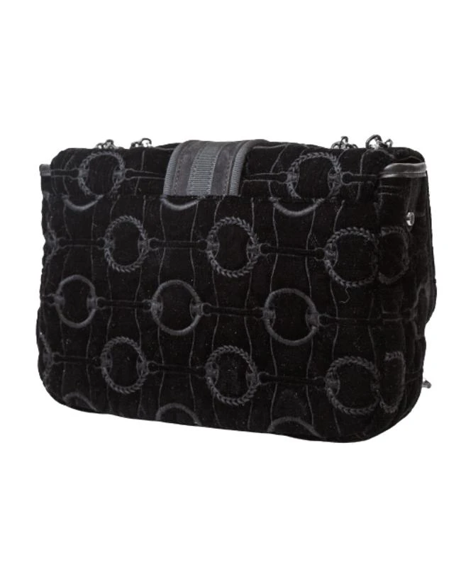 商品Longchamp|Longchamp Amazone Black Velour Women's Crossbody Bag L1357674001,价格¥1570,第3张图片详细描述