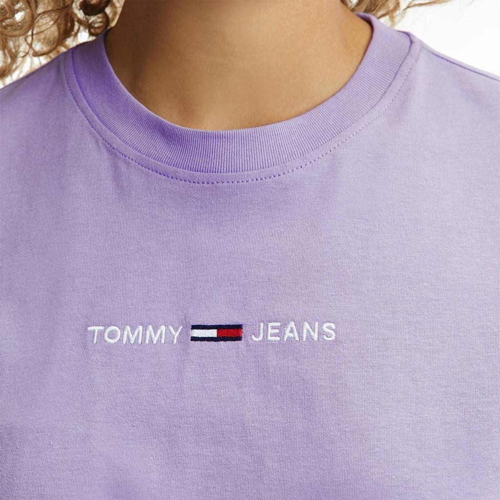 商品Tommy Jeans|Tommy Jeans Women's Tjw Linear Logo T-Shirt - Violet Viola,价格¥179,第5张图片详细描述