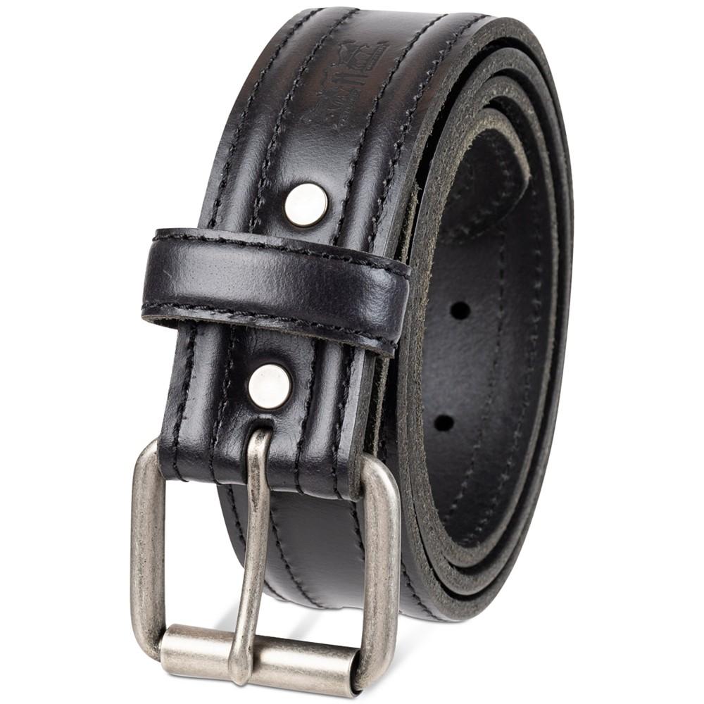 Men's Trapunto Detail Leather Workwear Belt商品第2张图片规格展示