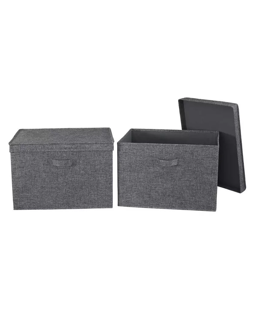 商品Household Essentials|Wide Storage Box with Lid Box, Set of 2,价格¥297,第2张图片详细描述