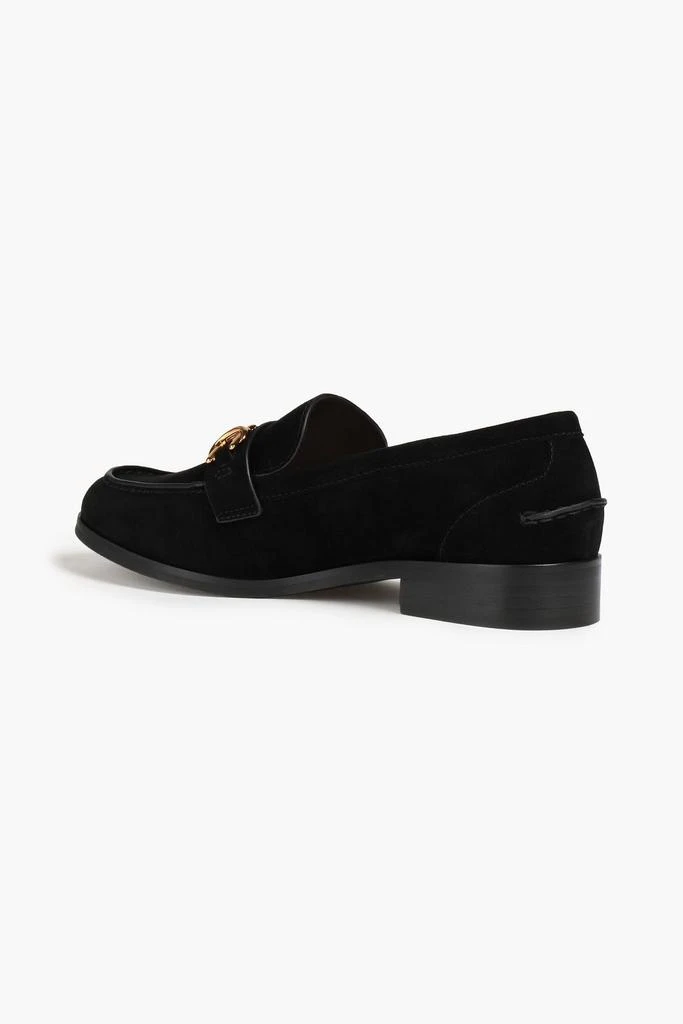 商品Stuart Weitzman|Owen buckle-embellished suede loafers,价格¥1120,第3张图片详细描述