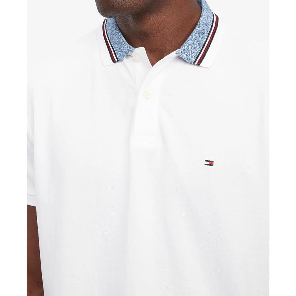 商品Tommy Hilfiger|Men's Regular-Fit Mouline Collar Piqué Polo Shirt,价格¥268,第3张图片详细描述