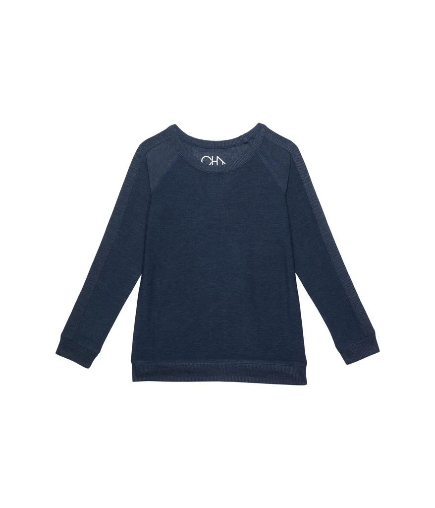 商品Chaser|Cozy Knit Long Sleeve Rib Panel Raglan Pullover (Little Kids/Big Kids),价格¥249,第1张图片