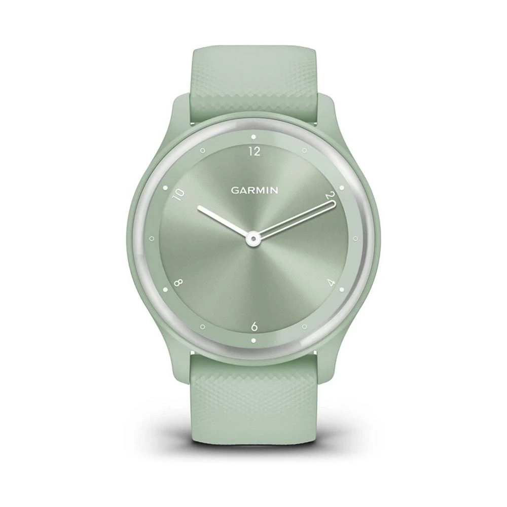 商品Garmin|Unisex Vivomove Sport Cool Mint Silicone Band with Silver-tone Accents Smart Watch 40mm,价格¥1349,第2张图片详细描述