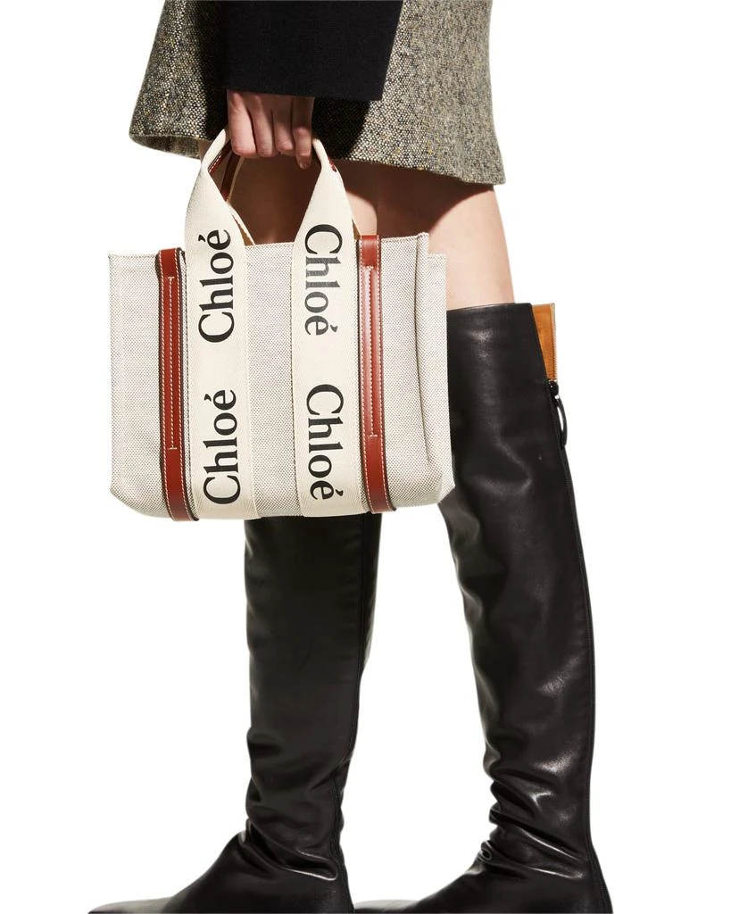 商品Chloé|Woody Small Canvas Tote Crossbody Bag,价格¥8434,第5张图片详细描述
