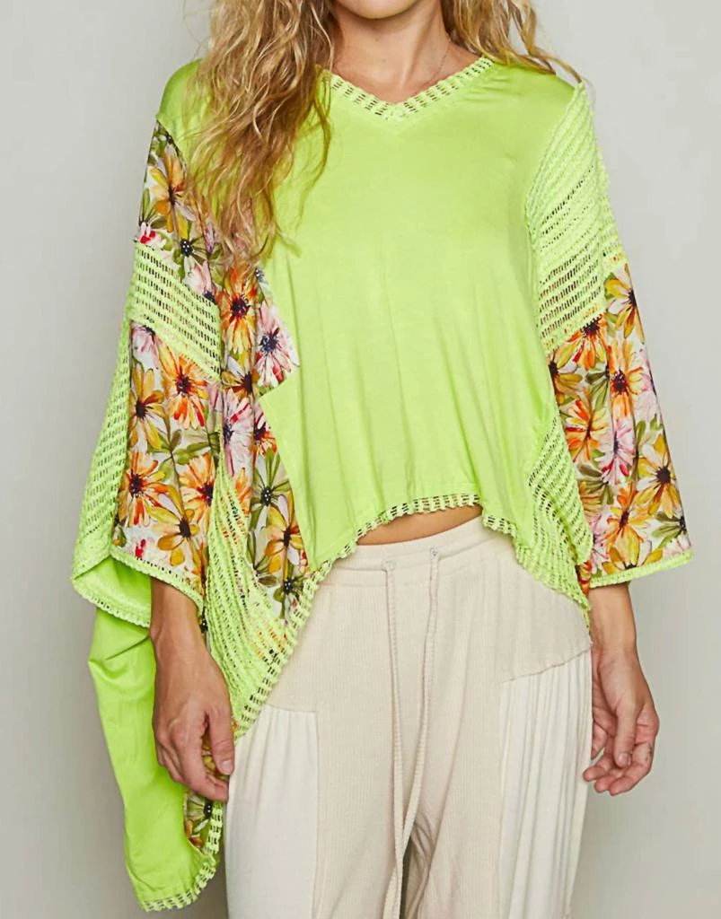 商品POL|Pol - Brielle Meadow Crochet Sleeve Top,价格¥391,第1张图片