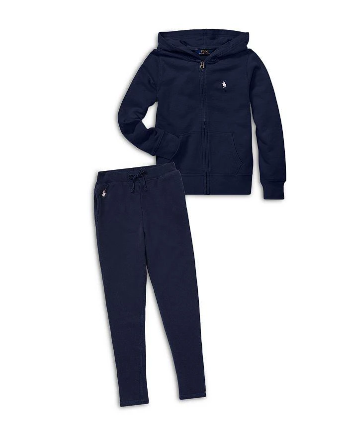 商品Ralph Lauren|Girls' French Terry Zip-Up Hoodie - Big Kid,价格¥455,第3张图片详细描述