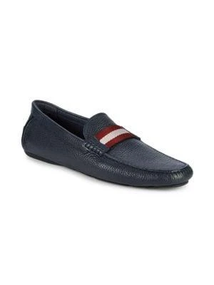 商品Bally|Waltec Pebbled Leather Loafers,价格¥1567,第2张图片详细描述