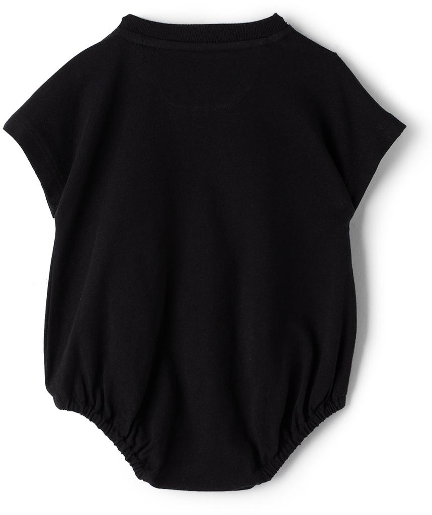 Baby Two-Pack White & Black Floral Bodysuit Set商品第3张图片规格展示
