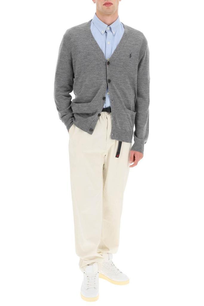 商品Ralph Lauren|LOGO EMBROIDERY SLIM WOOL CARDIGAN,价格¥891,第4张图片详细描述