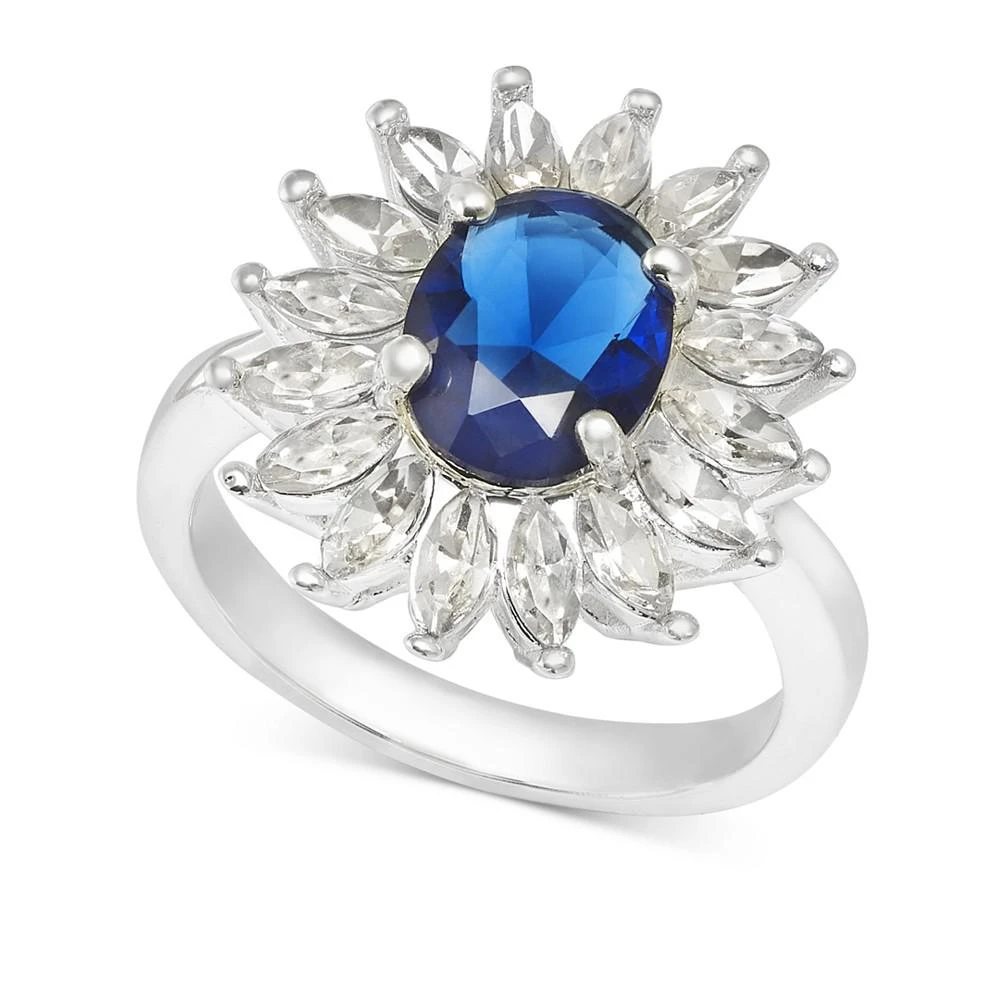 商品Charter Club|Silver-Tone Cubic Zirconia Sunburst Statement Ring, Created for Macy's,价格¥89,第1张图片