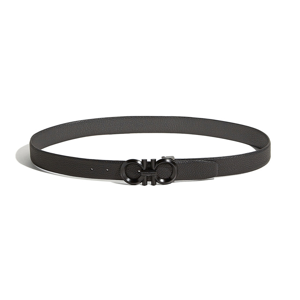 Salvatore Ferragamo 菲拉格慕 男士黑色牛皮商务休闲皮带 67-9939-694745【包装随机，部分无包装盒】商品第1张图片规格展示