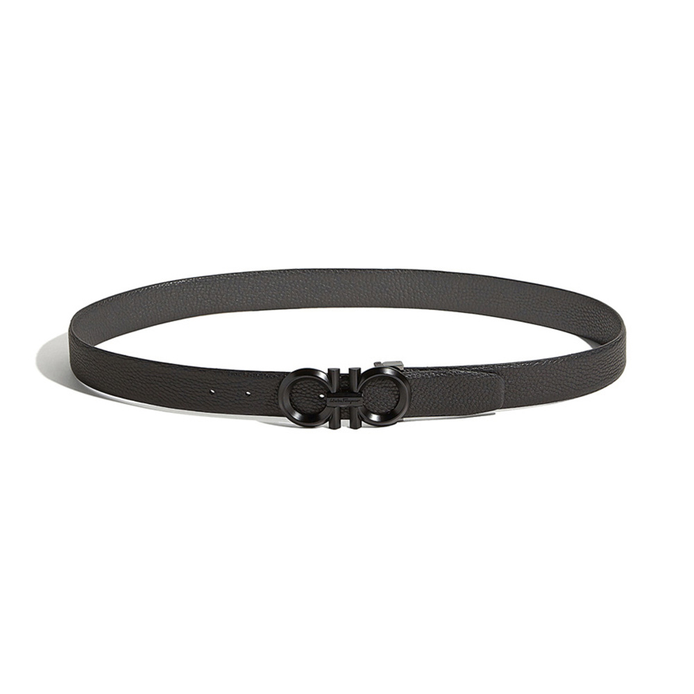 商品Salvatore Ferragamo|Salvatore Ferragamo 菲拉格慕 男士黑色牛皮商务休闲皮带 67-9939-694745【包装随机，部分无包装盒】,价格¥2356,第1张图片