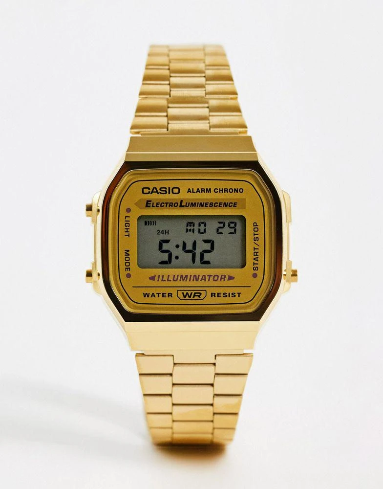 商品Casio|Casio A168WG-9EF gold plated digital watch,价格¥479,第1张图片