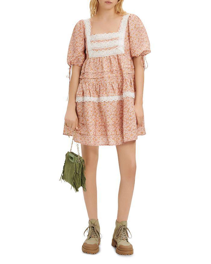 商品Maje|Radola Embroidered Mini Dress,价格¥1858,第3张图片详细描述