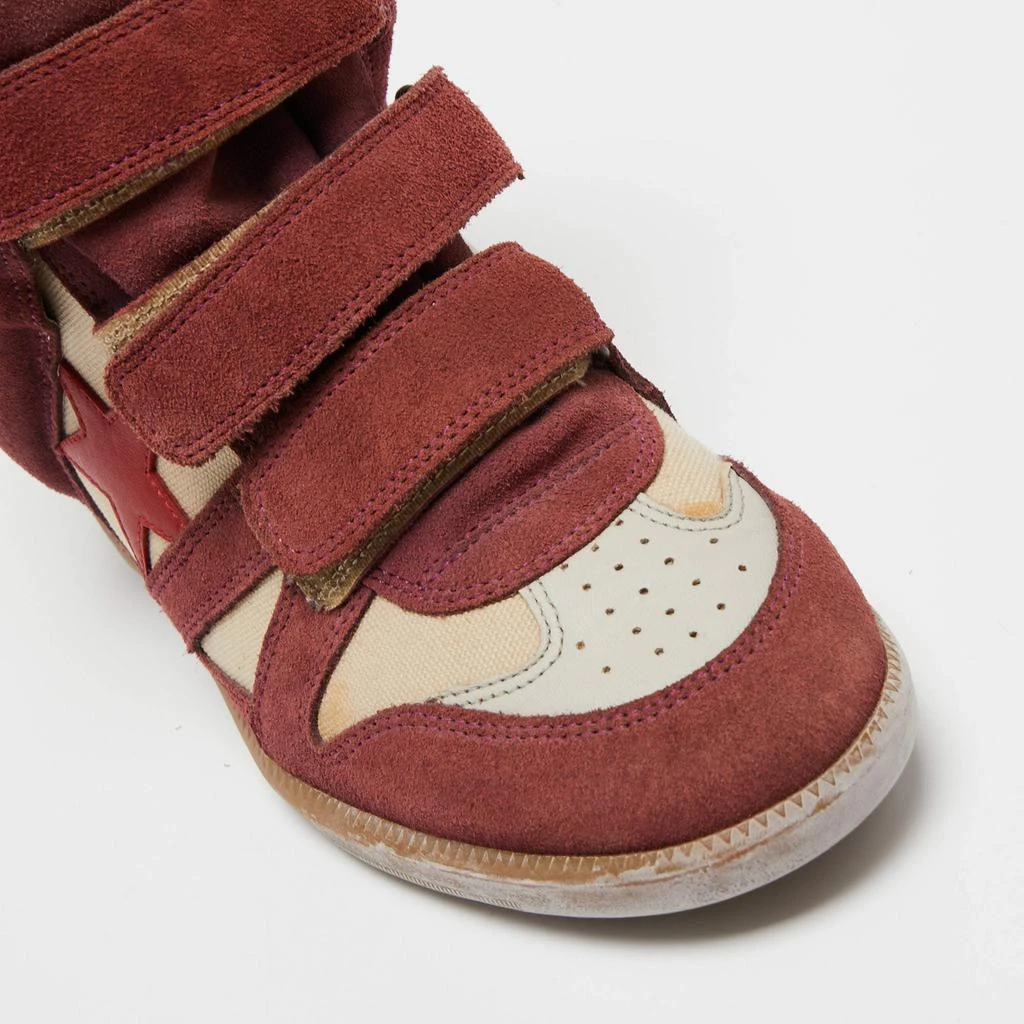 Isabel Marant Brown/Burgundy Suede And Leather Bekett Wedge Sneakers Size 39 商品