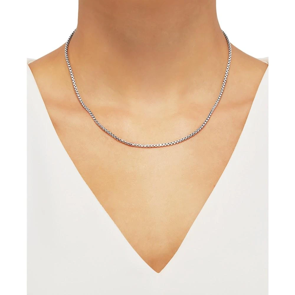 商品Giani Bernini|Rounded Box Link 18" Chain Necklace in Sterling Silver or 18k Gold-Plated Over Sterling Silver,价格¥1190,第2张图片详细描述
