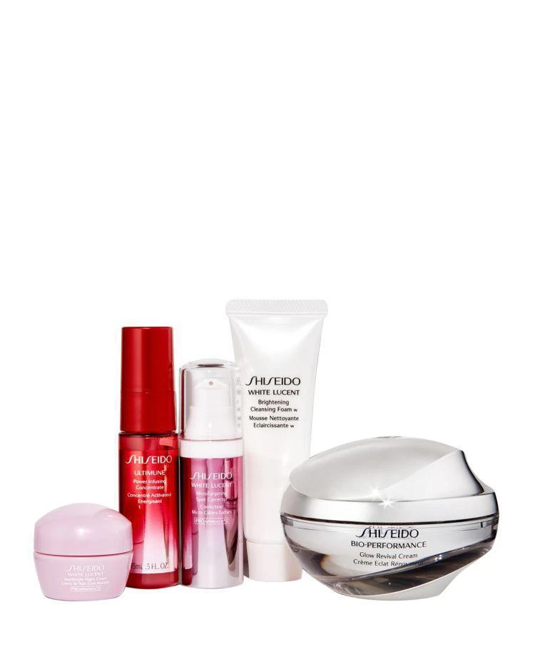 商品Shiseido|Super Glowing 5-Piece Gift Set ($116 value),价格¥913,第1张图片