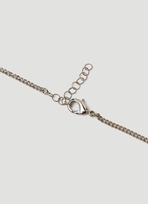 Logo Ring Pendant Necklace in Silver商品第3张图片规格展示