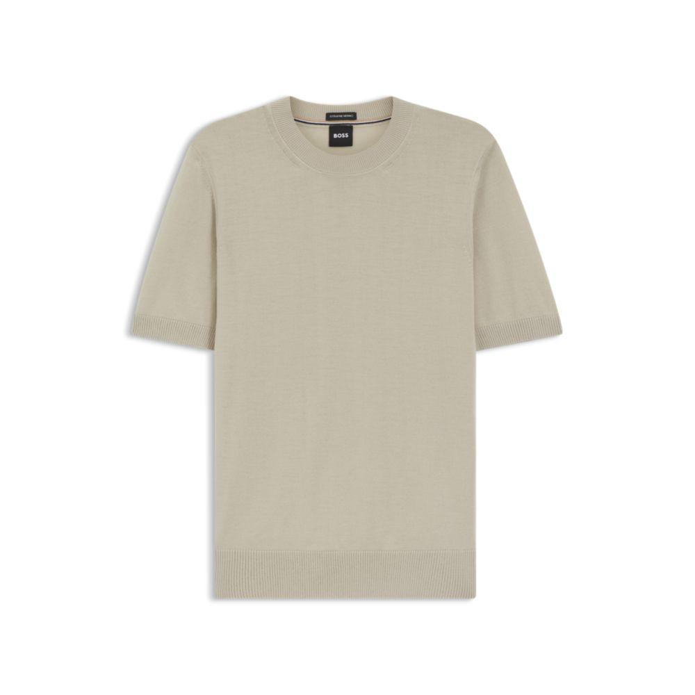 Bubble-jacquard structure T-shirt in a cotton blend image 2