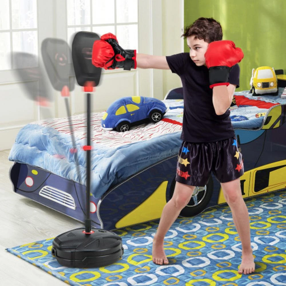 商品Hivvago|Inflation-Free Boxing set with Punching Bag and Boxing Gloves Quick Rebound Design for 5+ Years Old Kids,价格¥446,第1张图片