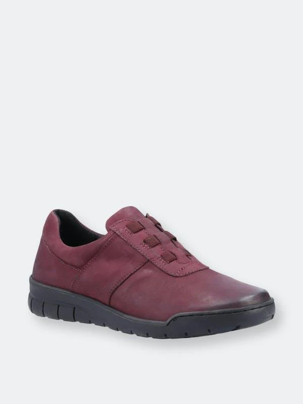 商品Fleet & Foster|Womens/Ladies Cristianos Leather Sneakers Bordo,价格¥365,第1张图片