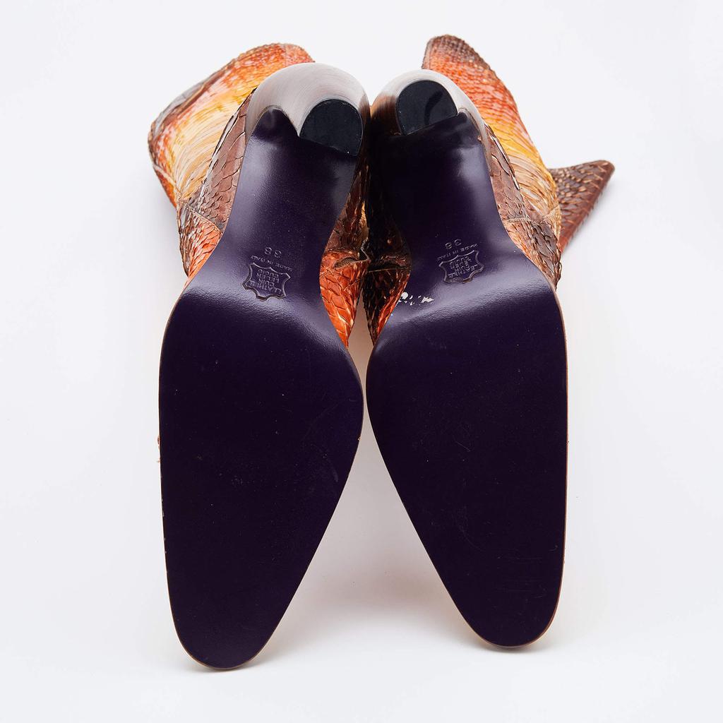 Fendi Multicolor Python Over The Knee Boots Size 38商品第6张图片规格展示