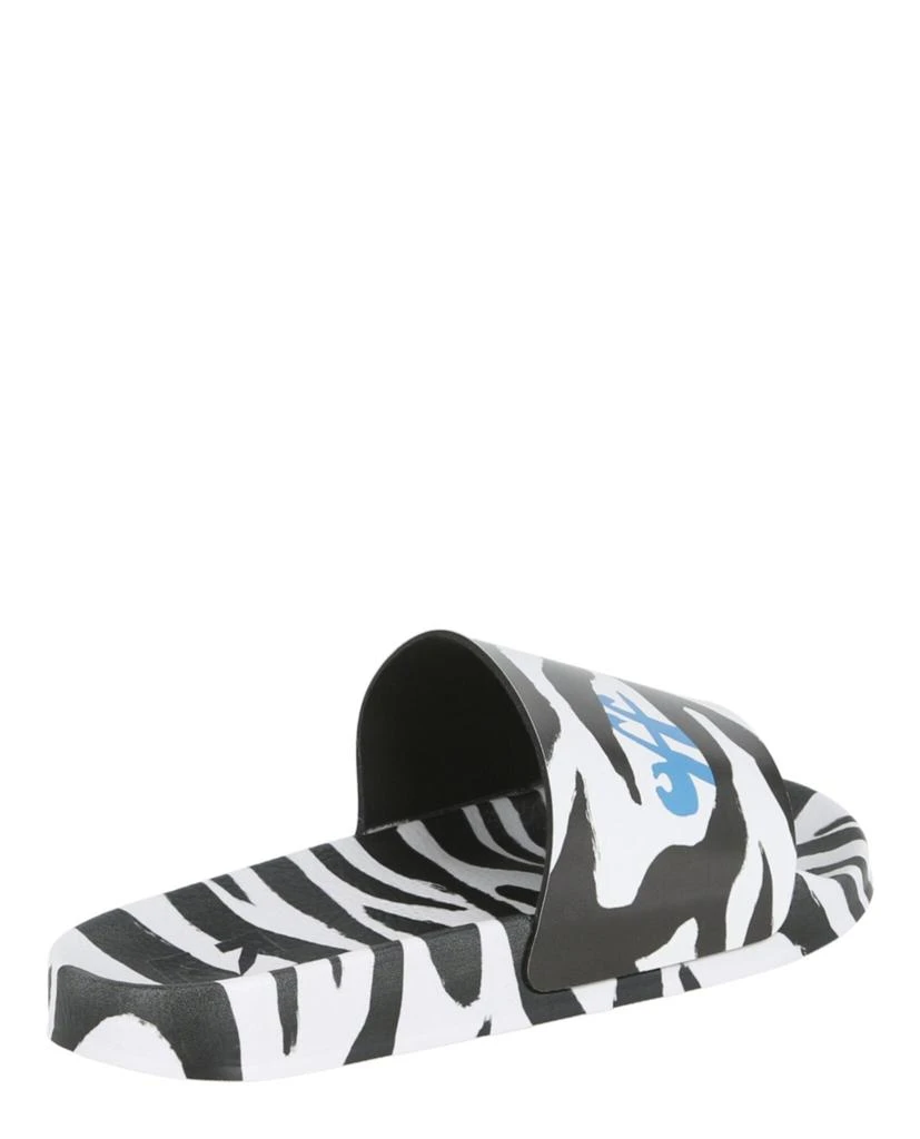 商品Off-White|Zebra Print Pool Slides,价格¥621,第3张图片详细描述