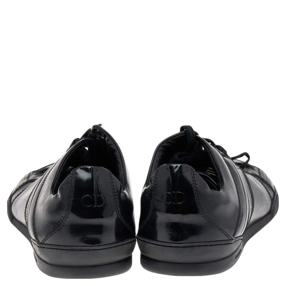 商品[二手商品] Dior|Dior Homme Black Patent and Leather Low Top Sneakers Size 39.5,价格¥2588,第7张图片详细描述