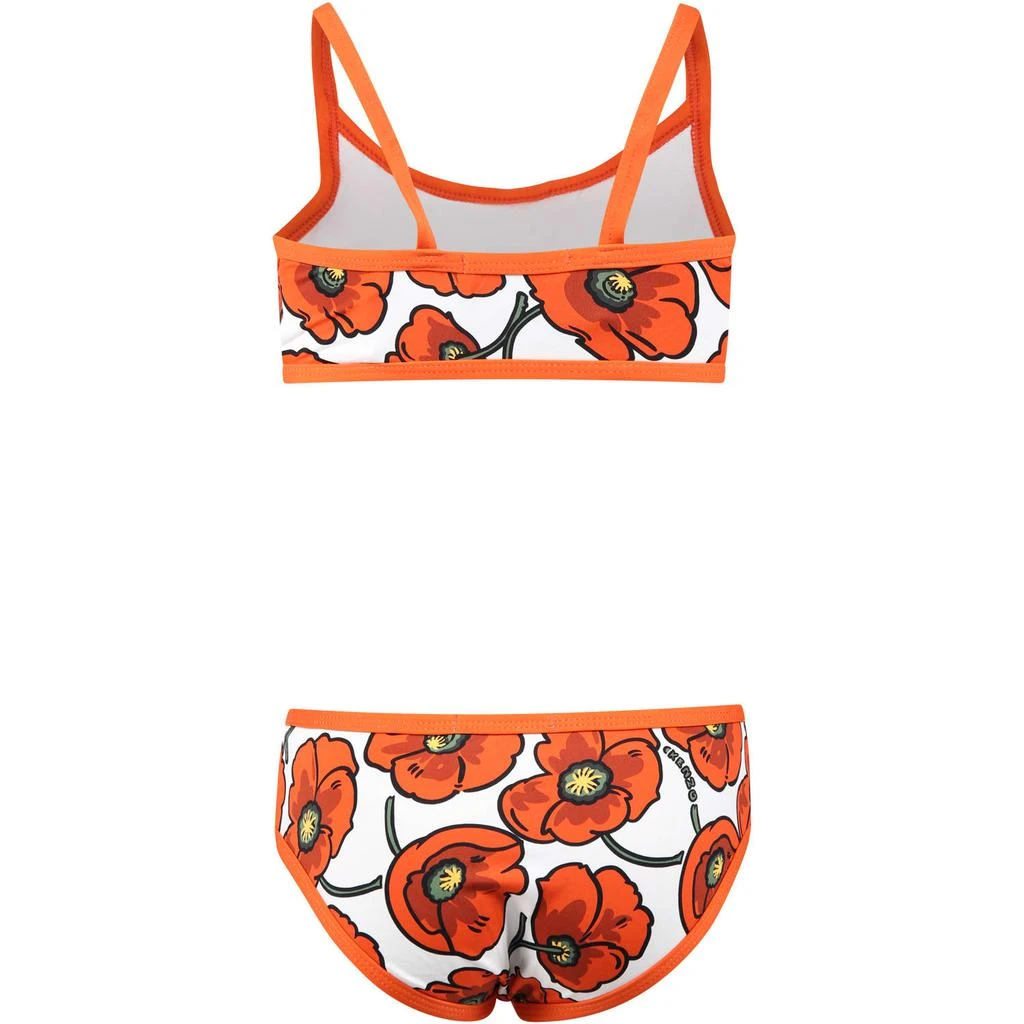 商品Kenzo|Multicolor Bikini For Girl With Iconic Red Poppy And Logo,价格¥619,第2张图片详细描述